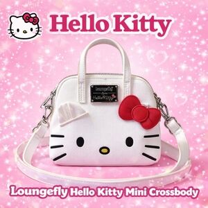 Loungefly Hello Kitty Mini Crossbody Bag White Sanrio Kawaii Bow Purse Y2K